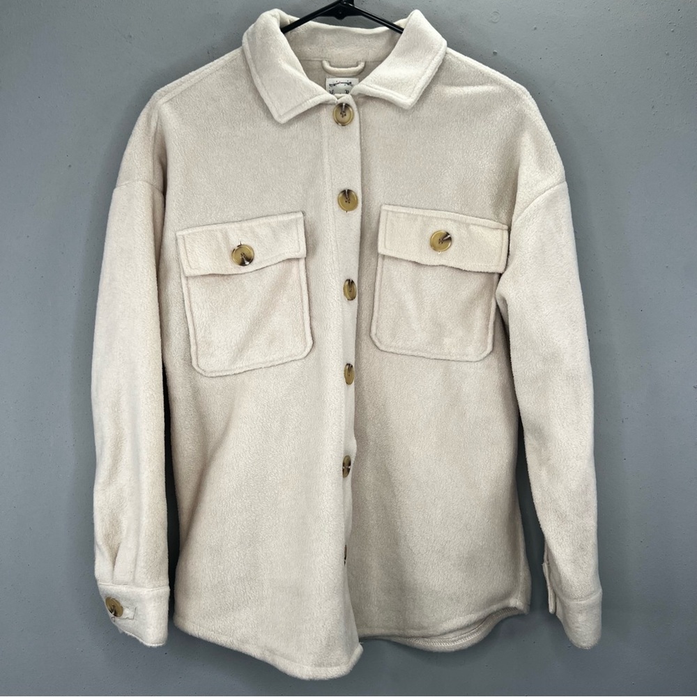 Hippie Rose Beige Button-Up Shirt